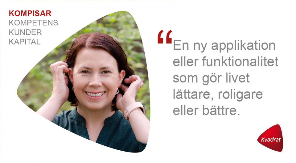 Linnéa Bäck, ny utvecklare och scrum master hos Kvadrat Stockholm.
