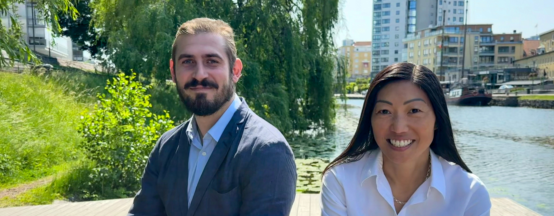 Sebastian Magnani, affärsområdesansvarig för Kvadrat Tech i Linköping och Sara Kallblad, VD Kvadrat Linköping.